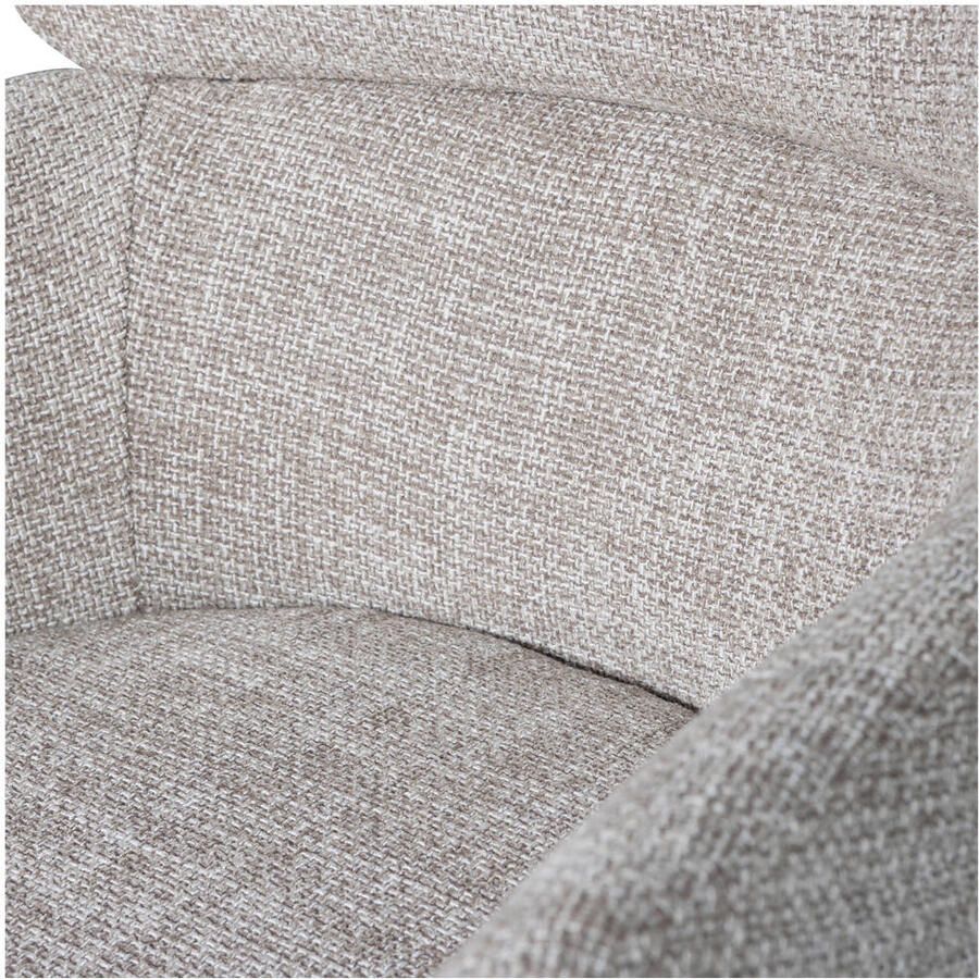 WOOOD Fenne Draaibare Eetkamerstoelen Polyester Naturel -Set van 2