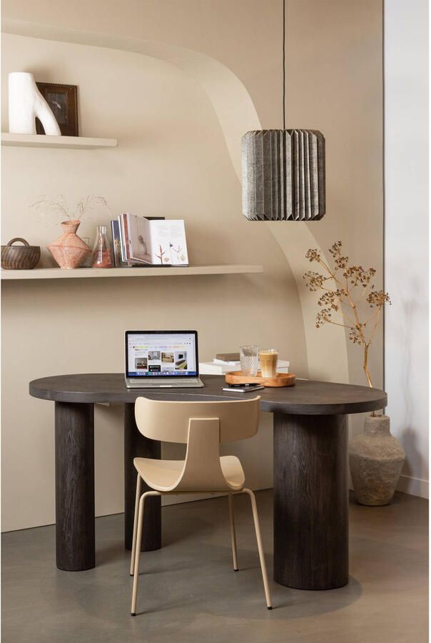 WOOOD Form Eetkamerstoelen Hout Metaal Zand Set van 2