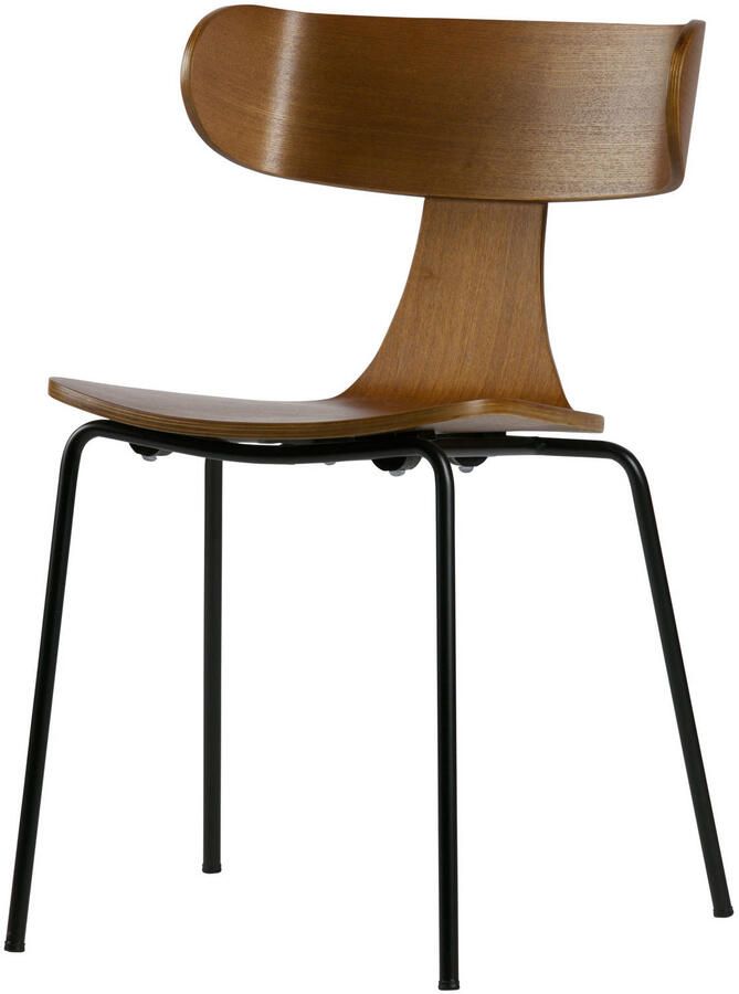 BePureHome eetkamerstoelen Form Hout Bruin Set van 2 - Foto 2