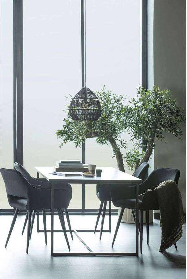 WOOOD Eetkamerstoel Jel gevoerd 4-poots onderstel h 80 cm x b 60 cm (2 stuks) - Foto 6