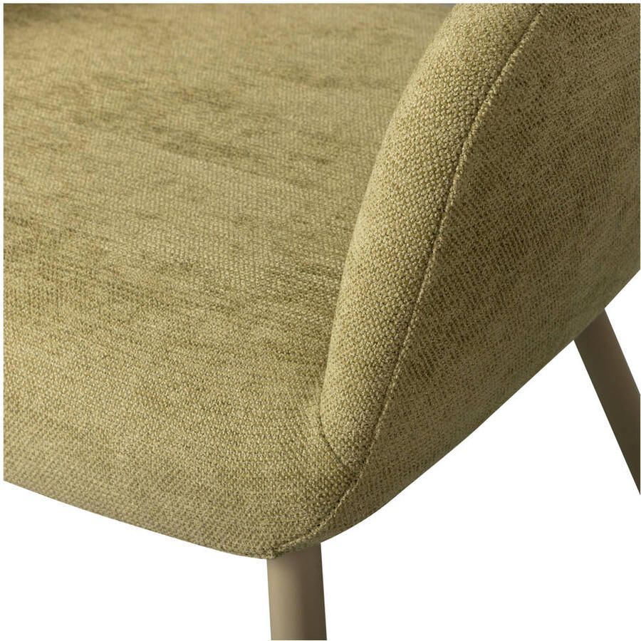 WOOOD Jenny Eetkamerstoelen Polyester Sage Set van 2