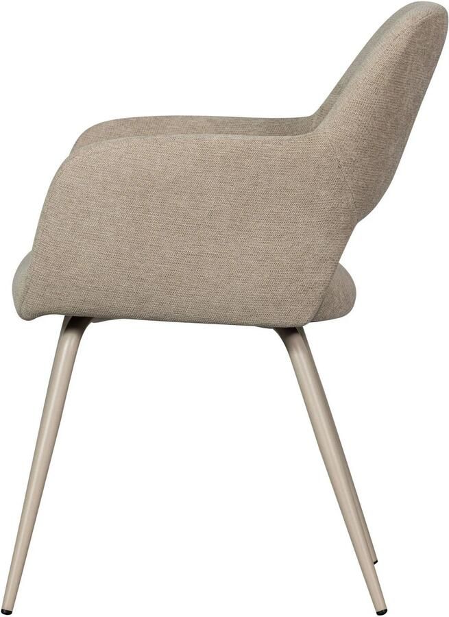 WOOOD Jenny Eetkamerstoelen Polyester Naturel Set van 2 - Foto 3
