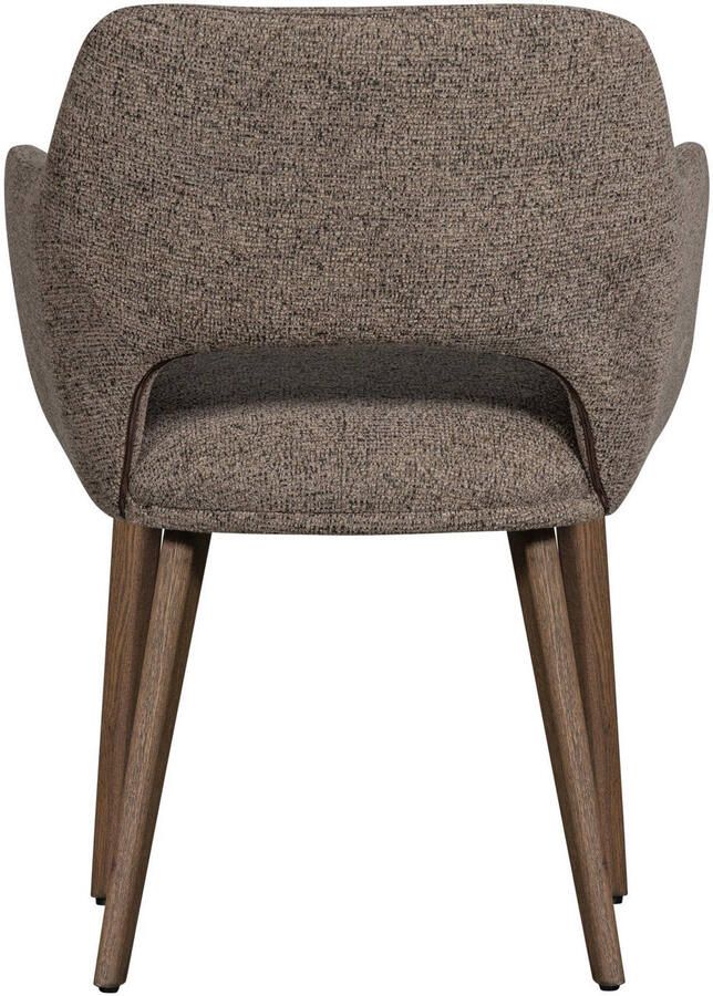 WOOOD Murat Eetkamerstoelen Houten Bruine Poot Taupe Set van 2 - Foto 2