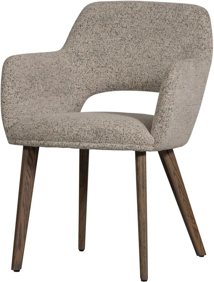 WOOOD Murat Eetkamerstoelen Houten Bruine Poot Naturel Set van 2 - Foto 2