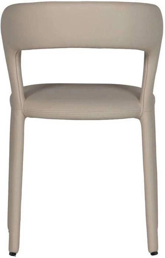 WOOOD Noble Eetkamerstoelen Leerlook Beige Set van 2 - Foto 2