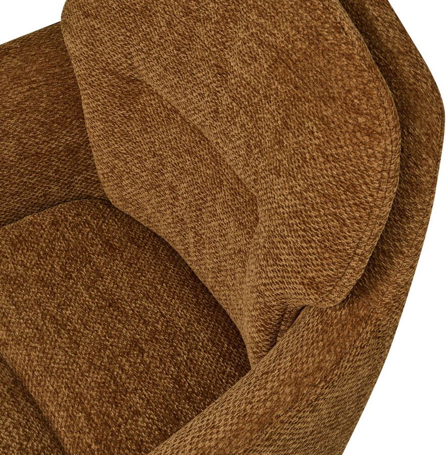 WOOOD Runa Eetkamerstoelen Polyester Caramel Bruin Geel -Set van 2