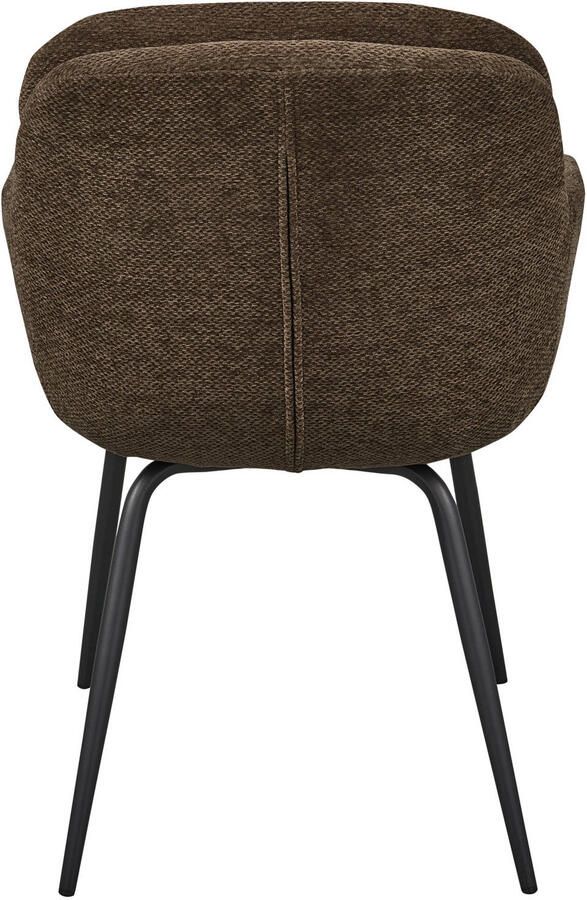 WOOOD Runa Eetkamerstoelen Polyester Warm Bruin Set van 2 - Foto 3