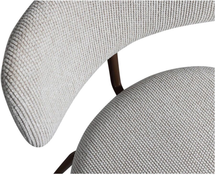 Woood Travis Eetkamerstoelen Polyester Off White Set van 2 - Foto 2