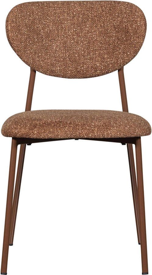 WOOOD Valor Eetkamerstoelen Polyester Bruin Set van 2 - Foto 2