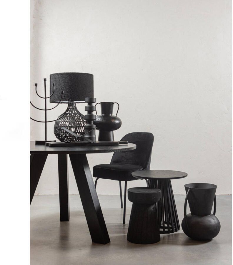 BePureHome eetkamerstoelen Vogue- Fluweel Zwart Set van 2