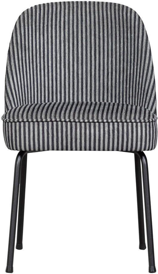 BePureHome Vogue Eetkamerstoelen Polyester Zwart Grijs Set van 2 - Foto 2
