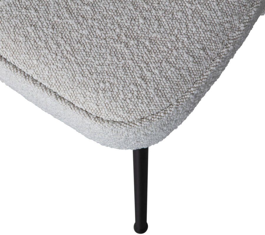 WOOOD Vogue Eetkamerstoelen Bouclé Naturel Set van 2