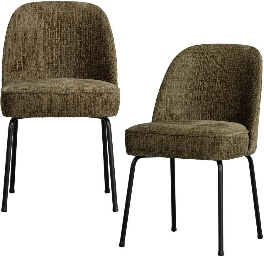 WOOOD Vogue Eetkamerstoelen Velvet Bonsai Set van 2
