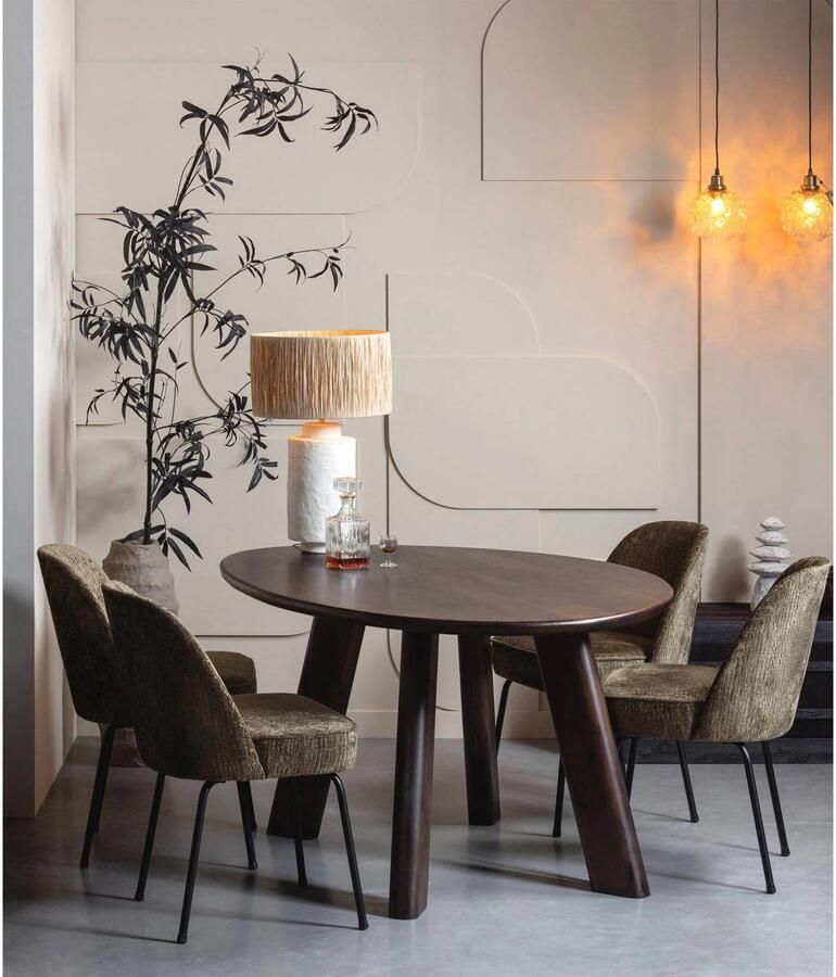 WOOOD Vogue Eetkamerstoelen Velvet Bonsai Set van 2 - Foto 2