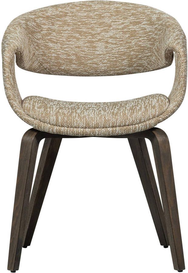 WOOOD Yossi Eetkamerstoelen Met Houten Bruinen Poot Zand Set van 2