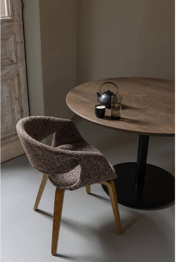 Woood Yossi Eetkamerstoelen Houten Naturel Poot Bruin Set van 2 - Foto 2