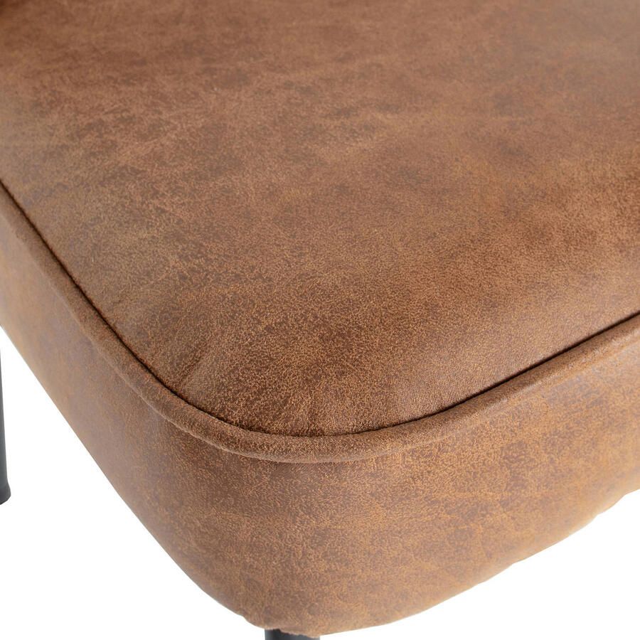 BePureHome eetkamerstoelen Vogue- Leer Cognac Set van 2