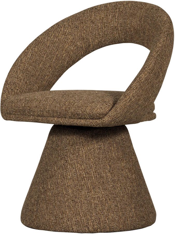 WOOOD Draaibare Eetkamerstoel Winter Geweven stof Zand Melange - Foto 3