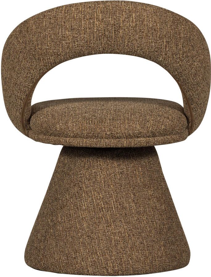 WOOOD Draaibare Eetkamerstoel Winter Geweven stof Zand Melange