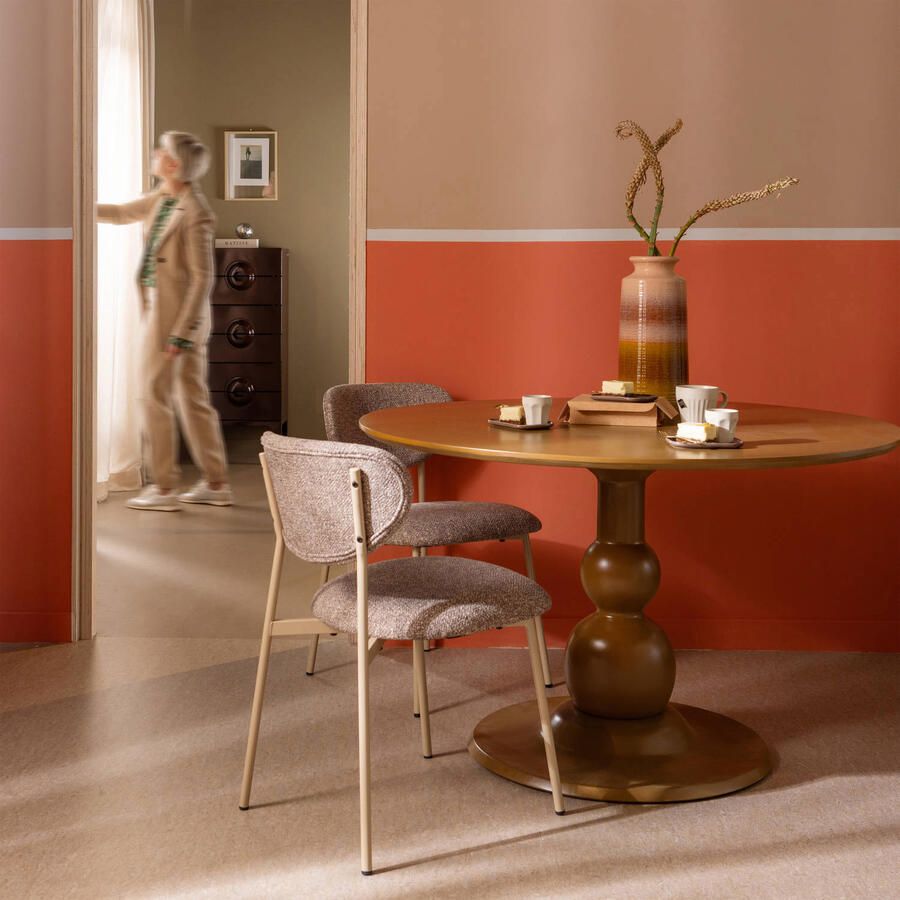 WOOOD Ronde Eettafel Blanco Mangohout 120cm Honing Geel - Foto 2