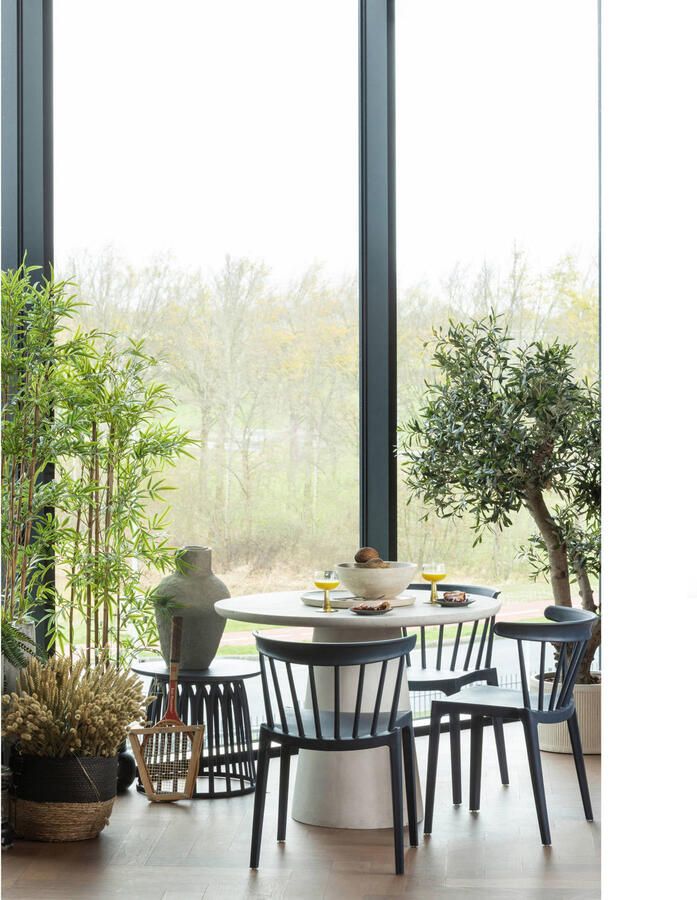 WOOOD Ronde Eettafel Damon Fiber Clay Wit 76x100x10 - Foto 3