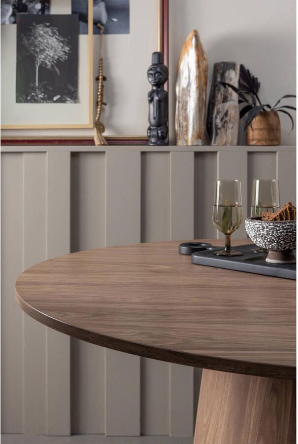 WOOOD Eettafel MAAN ronde vorm zichtbare houtnerf h 75 cm x ø 120 cm - Foto 2