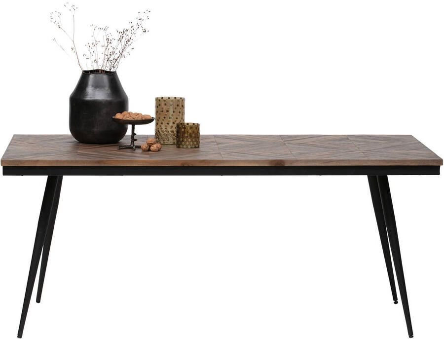 BePureHome Rhombic Eettafel Hout Metaal Naturel 76x180x90 - Foto 2