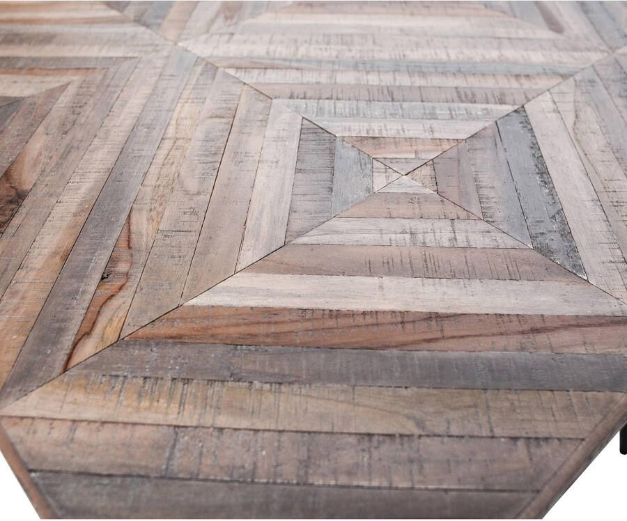 BePureHome Rhombic Eettafel Hout Metaal Naturel 76x220x90 - Foto 3