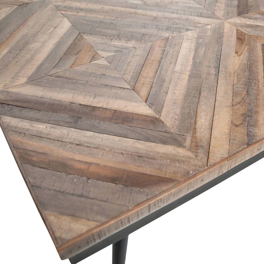 BePureHome Rhombic Eettafel Hout Metaal Naturel 76x220x90