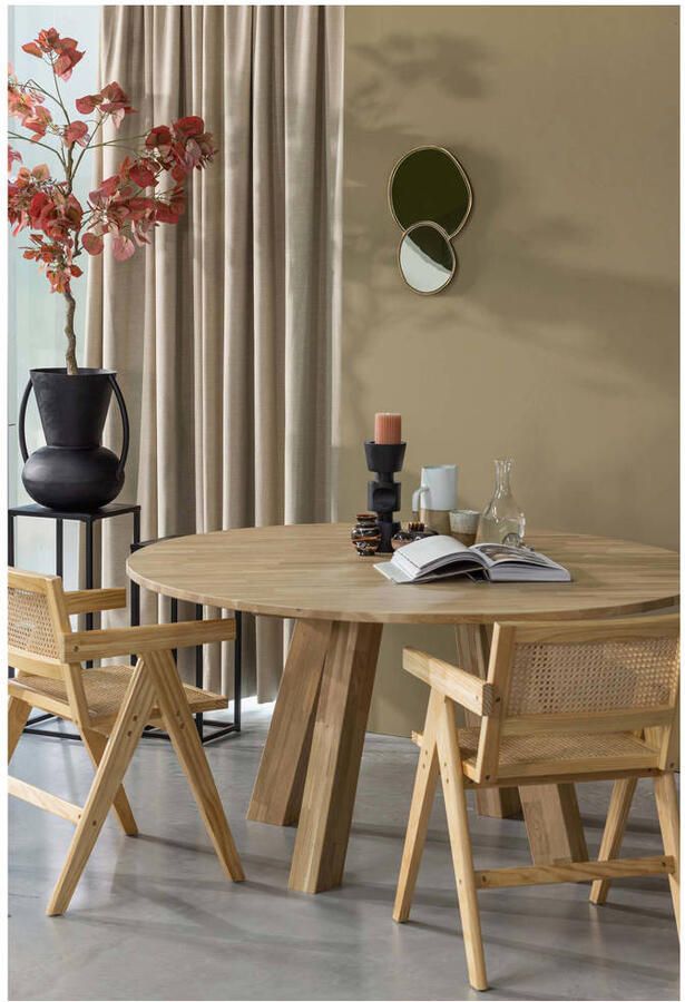 WOOOD Rhonda Eettafel XL Rond Eiken Naturel Ø150 cm