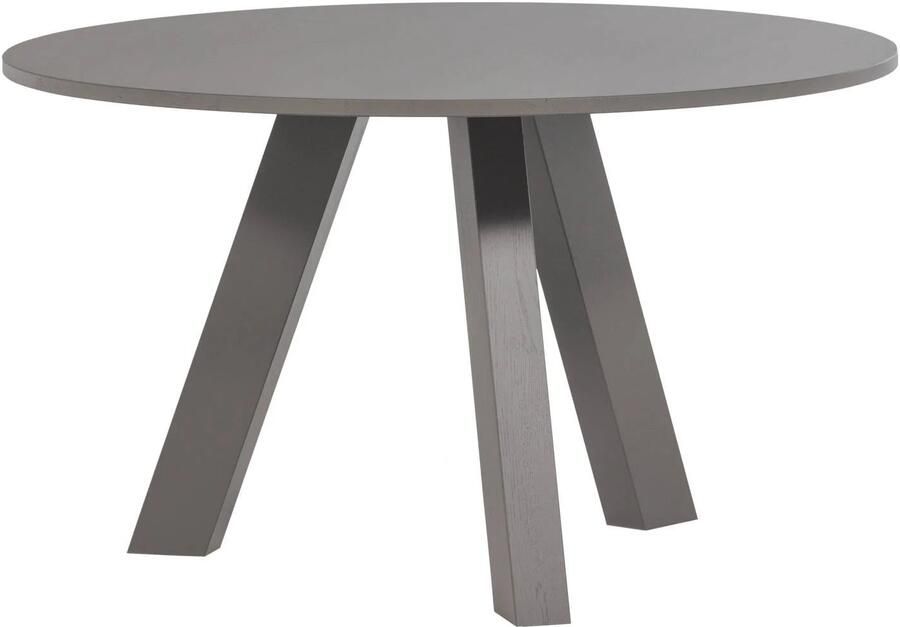 WOOOD Rhonda Eettafel Ø129 CM Eiken Warmgrijs- 75x129x129
