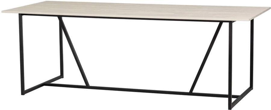 WOOOD Eettafel Silas rechthoekige vorm hout gedeeltelijk massief h 75 cm x b 220 cm