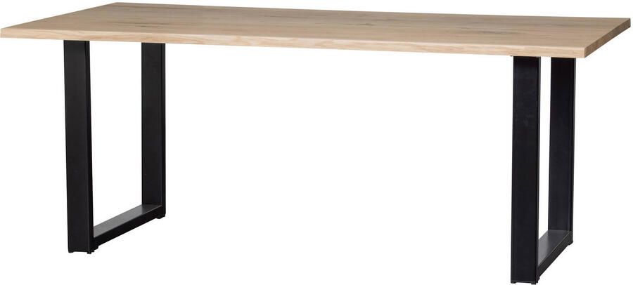 WOOOD Tablo Boomstam Tafel met U-poot Eiken 75x180x90 - Foto 3