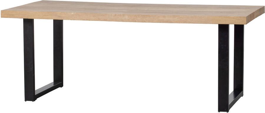 WOOOD Tablo Tafel met U-Poot Mango Metaal 75x180x90 - Foto 3