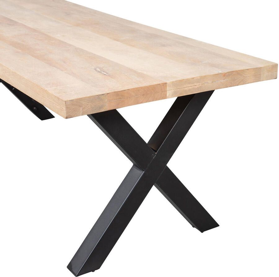 WOOOD Tablo Tafel met Alkmaar Poot Mango Metaal 75x180x90 - Foto 2