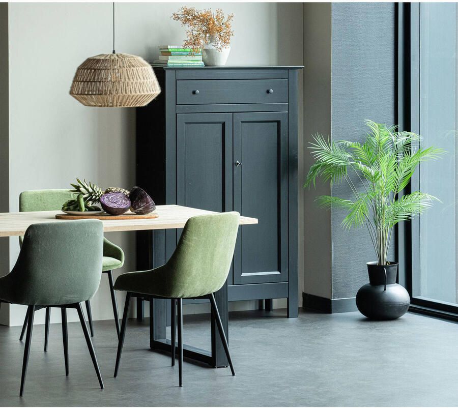 WOOOD Eettafel Tablo met U-poot 160 x 90cm Onbehandeld