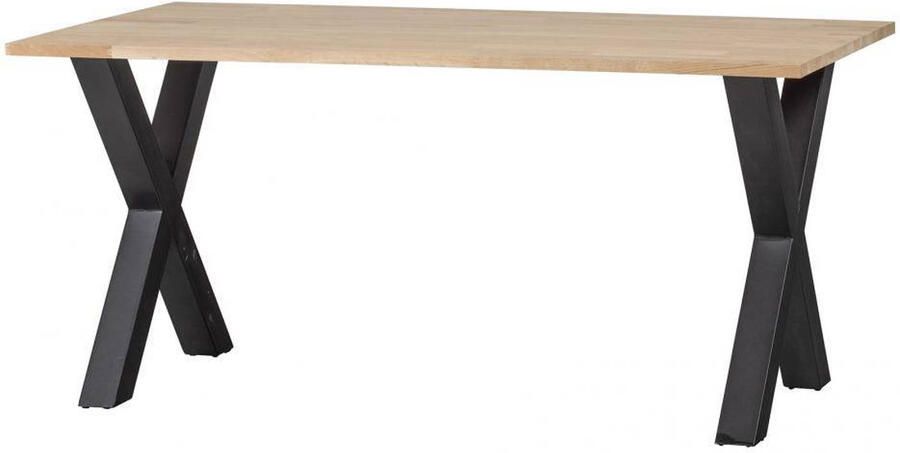 WOOOD Tablo Tafel met Alkmaar Poot Eiken Metaal 75x160x90 - Foto 3