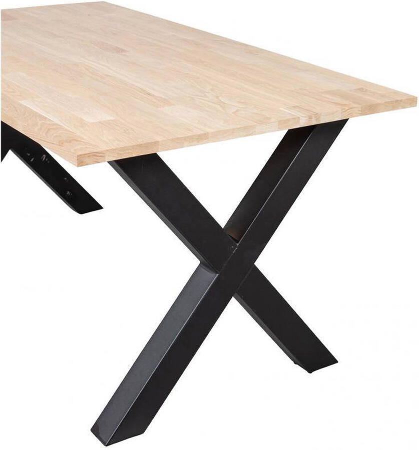 WOOOD Tablo Tafel met Alkmaar Poot Eiken Metaal 75x160x90