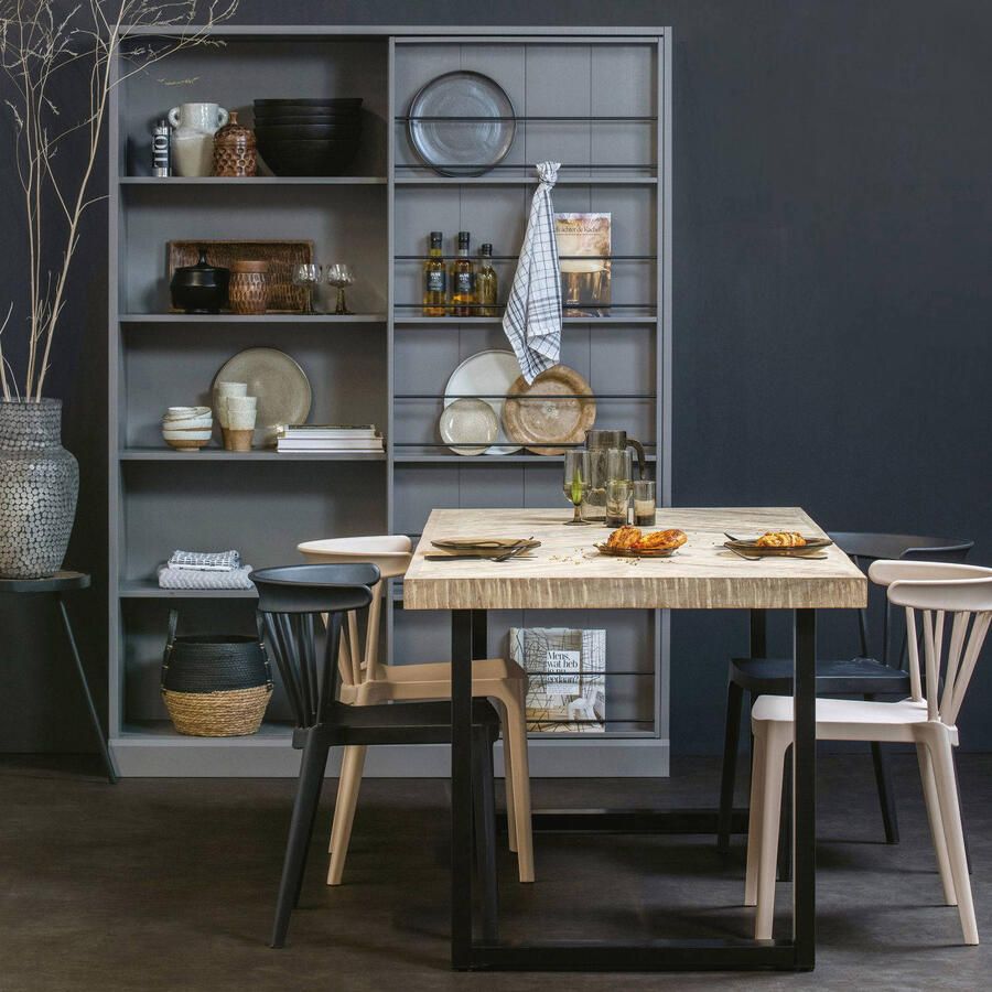 WOOOD Tablo Tafel Visgraat met U-Poot Mango 75x200x90