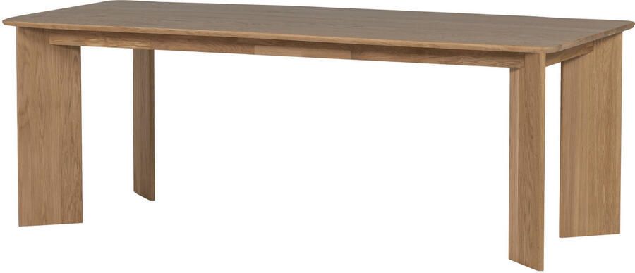 WOOOD Tablo Eettafel Afgerond DL 200 cm Eikenhout Transparant
