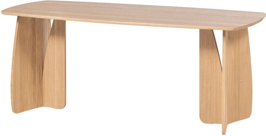 WOOOD Veere Eettafel Massief Eikenhout Naturel 180 x 100