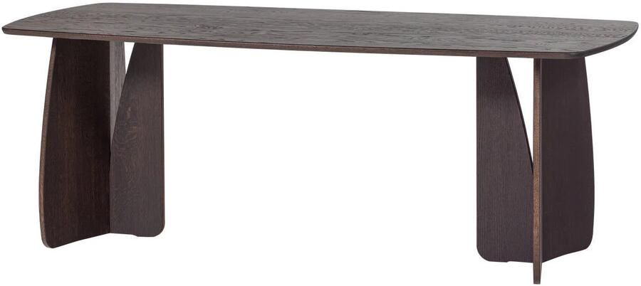 WOOOD Veere Eettafel Massief Eikenhout Mystic Brown 200 x 100