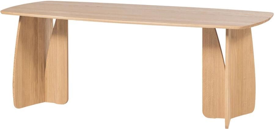 WOOOD Veere Eettafel Massief Eikenhout Naturel 200 x 100