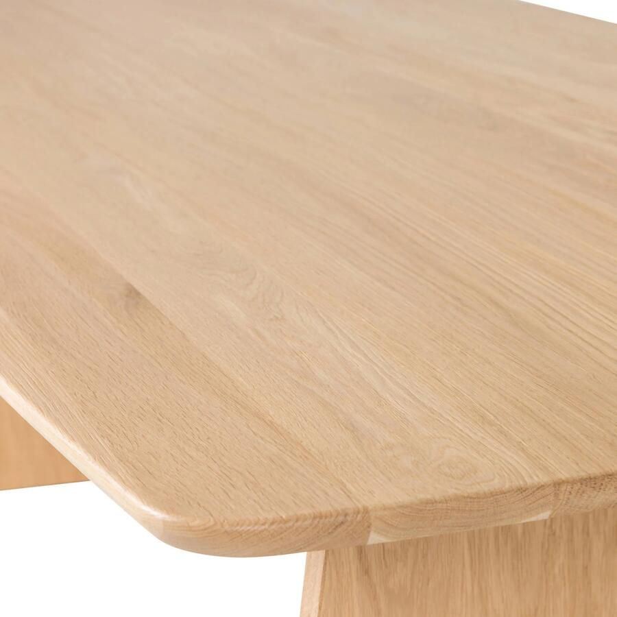 WOOOD Veere Eettafel Massief Eikenhout Naturel 200 x 100 - Foto 2