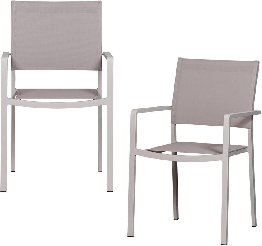 Exotan WOOOD Fowl Tuinstoel Aluminium|Textileen Zand Set van 2 - Foto 3