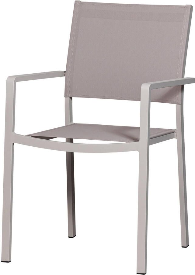 Exotan WOOOD Fowl Tuinstoel Aluminium|Textileen Zand Set van 2