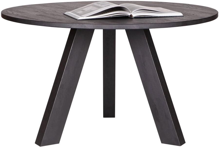 WOOOD Rhonda Eettafel Eiken Blacknight 77x129x129 - Foto 4