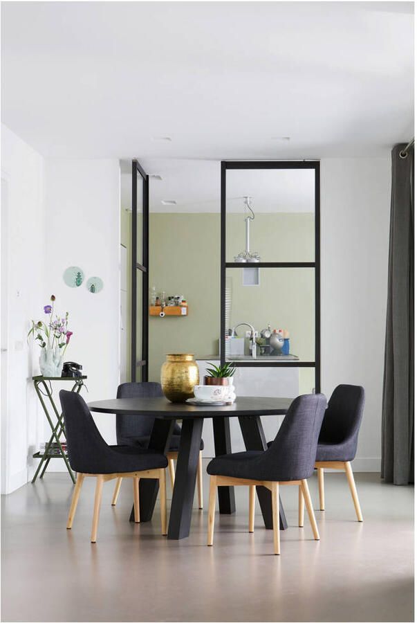 WOOOD Rhonda Eetkamertafel XL Eiken Blacknight 75x150x150 - Foto 3