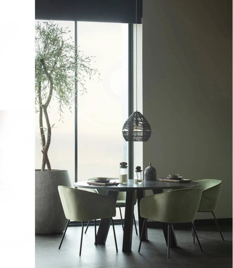 WOOOD Rhonda Eetkamertafel XL Eiken Blacknight 75x150x150 - Foto 4