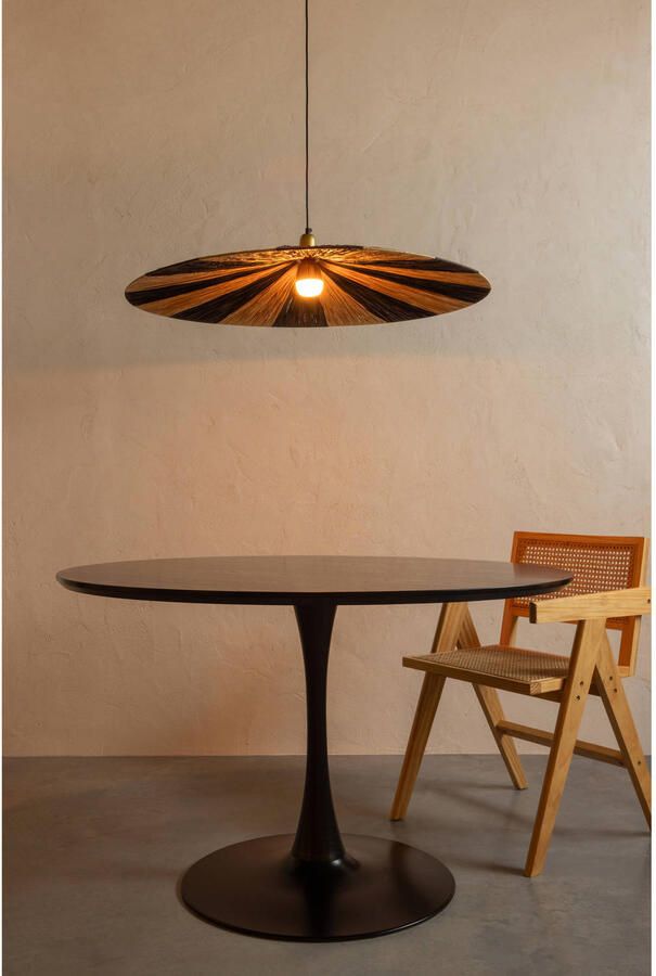 WOOOD Sammy Ronde Eettafel MDF staal Zwart 75x120x120 - Foto 2